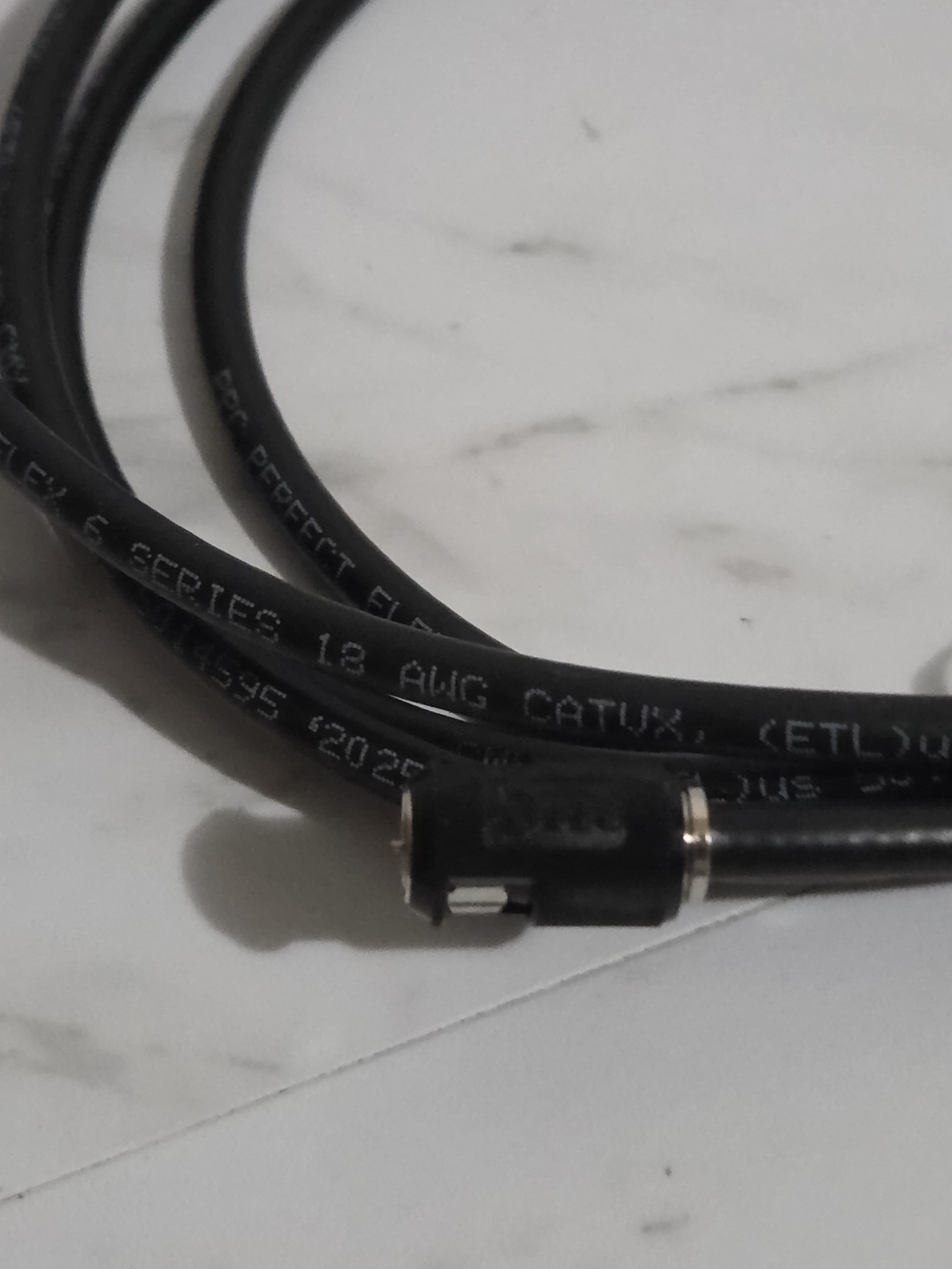 7ft Coax Cable - PPC Perfect Flex 6 Series 18 AWG Coaxial Cable - Black - Picture 3 of 4